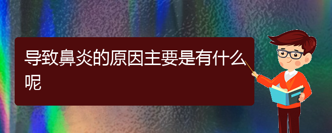 (貴陽過敏性鼻炎?？浦委熱t(yī)院)導(dǎo)致鼻炎的原因主要是有什么呢(圖1)