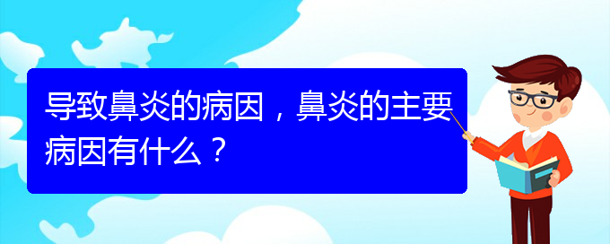 (貴陽過敏性鼻炎怎么治療好)導(dǎo)致鼻炎的病因，鼻炎的主要病因有什么？(圖1)