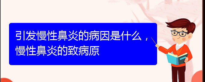 (貴陽中醫(yī)可以看慢性鼻炎嗎)引發(fā)慢性鼻炎的病因是什么，慢性鼻炎的致病原(圖1)