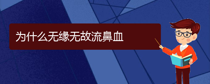 (貴陽鼻科醫(yī)院掛號)為什么無緣無故流鼻血(圖1)