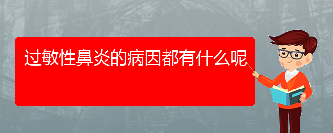 (貴陽治療過敏性鼻炎那個醫(yī)院最好)過敏性鼻炎的病因都有什么呢(圖1)