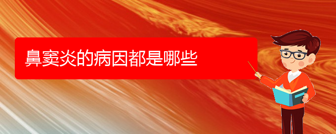 (貴陽哪家醫(yī)院治療鼻竇炎比較好)鼻竇炎的病因都是哪些(圖1)