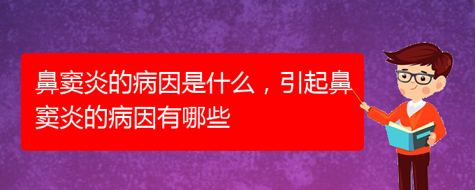 (治鼻竇炎貴陽(yáng)哪家醫(yī)院好)鼻竇炎的病因是什么，引起鼻竇炎的病因有哪些(圖1)