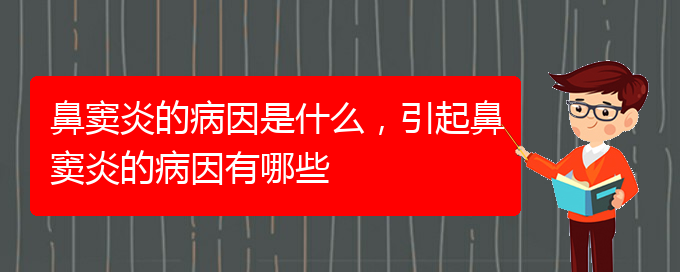 (治鼻竇炎貴陽(yáng)哪家醫(yī)院好)鼻竇炎的病因是什么，引起鼻竇炎的病因有哪些(圖1)