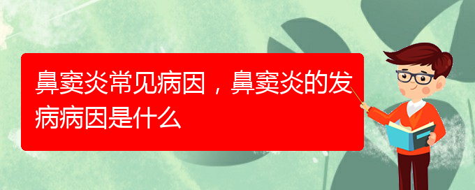 (貴陽治療鼻竇炎的醫(yī)院是哪家)鼻竇炎常見病因，鼻竇炎的發(fā)病病因是什么(圖1)